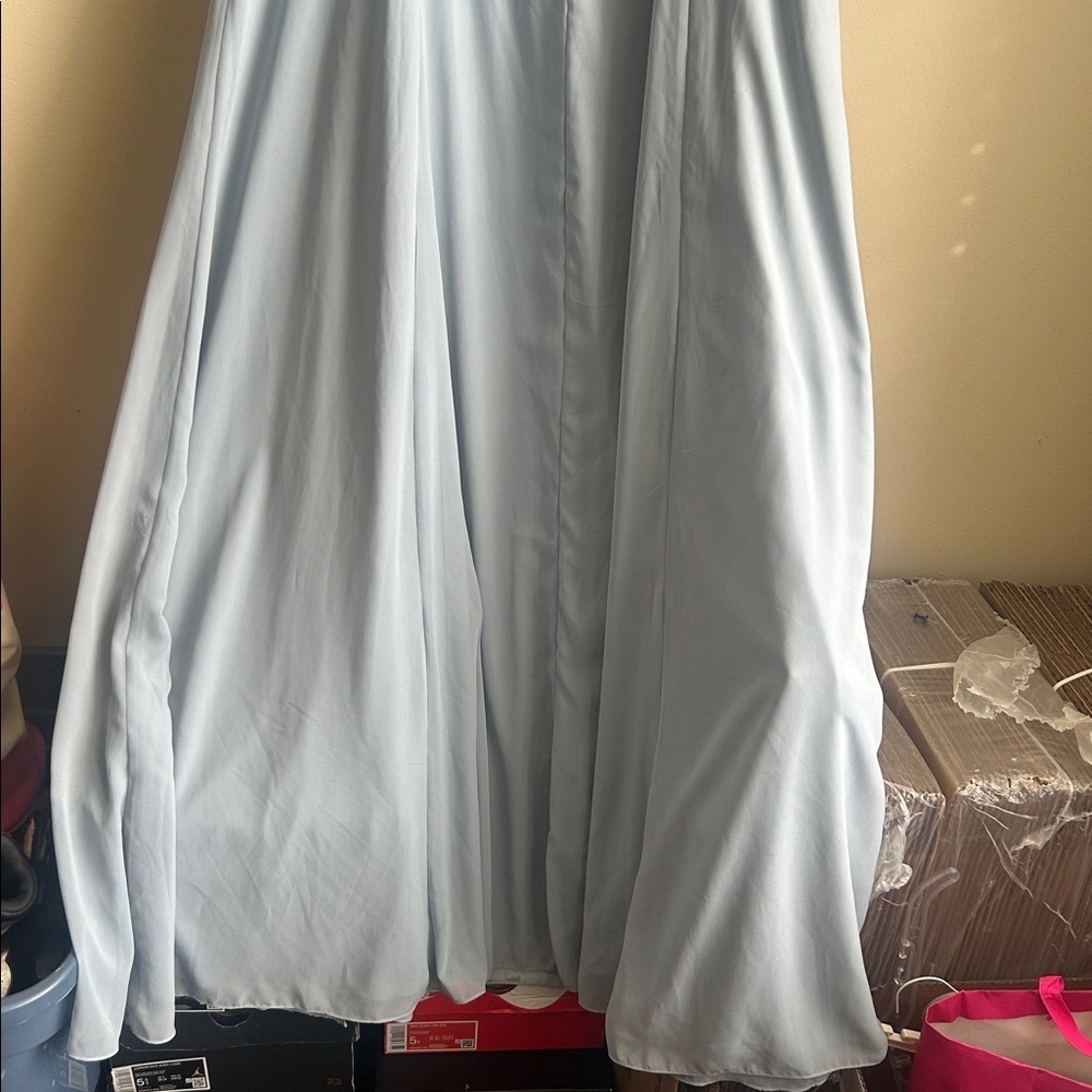 CELEBRATE DB STUDIO Cold-Shoulder Long Chiffon Dress STYLE# F20365 size 14 NWT - Picture 7 of 9